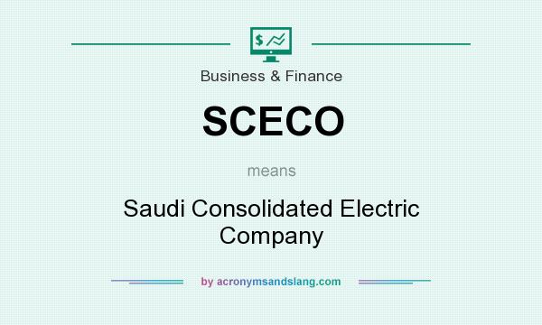 What does SCECO mean? It stands for Saudi Consolidated Electric Company