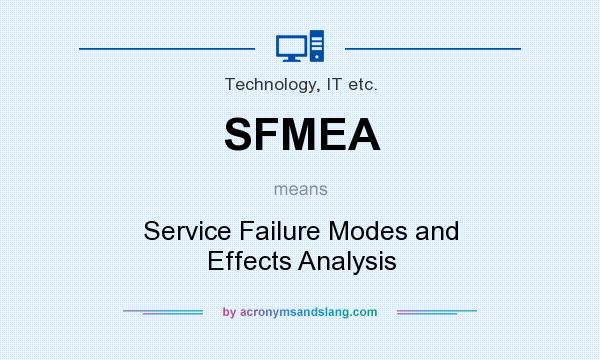 What does SFMEA mean? It stands for Service Failure Modes and Effects Analysis