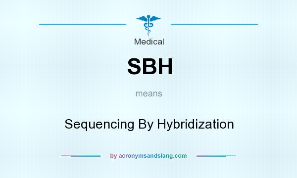 What does SBH mean? It stands for Sequencing By Hybridization