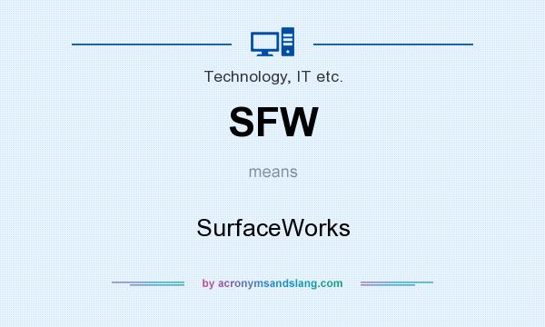 What does SFW mean? It stands for SurfaceWorks