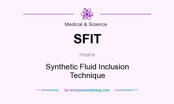 What does SFIT mean? It stands for Synthetic Fluid Inclusion Technique