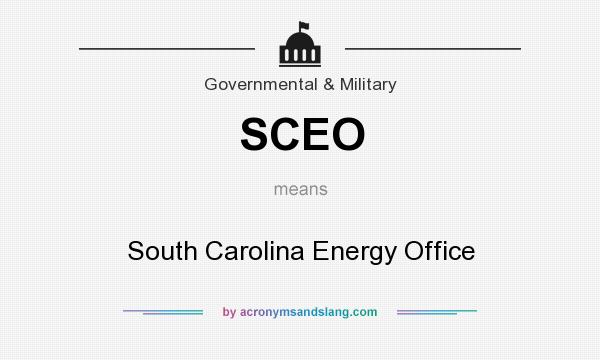 What does SCEO mean? It stands for South Carolina Energy Office