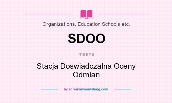What does SDOO mean? It stands for Stacja Doswiadczalna Oceny Odmian