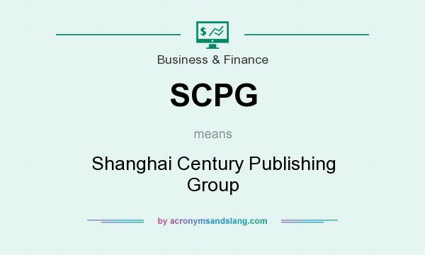 What does SCPG mean? It stands for Shanghai Century Publishing Group