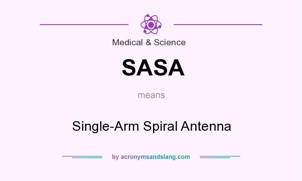What does SASA mean? It stands for Single-Arm Spiral Antenna