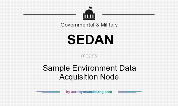 What does SEDAN mean? It stands for Sample Environment Data Acquisition Node