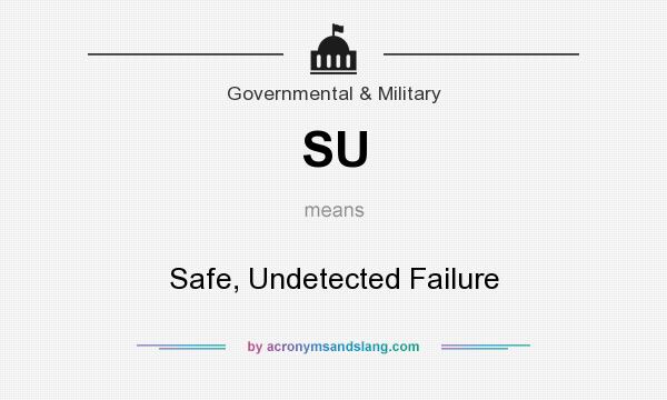 What does SU mean? It stands for Safe, Undetected Failure
