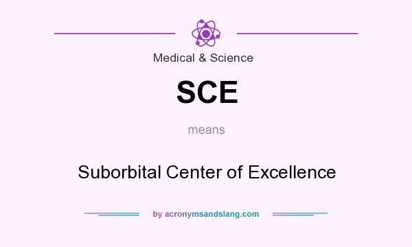 What does SCE mean? It stands for Suborbital Center of Excellence