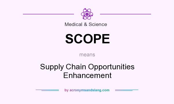 What does SCOPE mean? It stands for Supply Chain Opportunities Enhancement