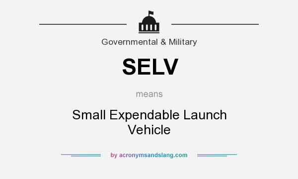 What does SELV mean? It stands for Small Expendable Launch Vehicle