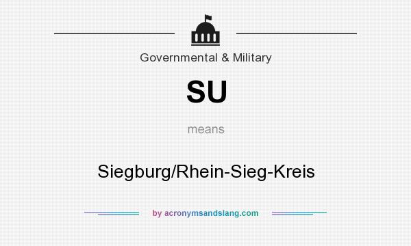 What does SU mean? It stands for Siegburg/Rhein-Sieg-Kreis