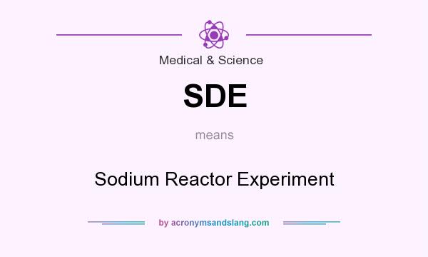 What does SDE mean? It stands for Sodium Reactor Experiment