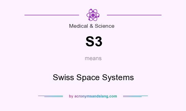 What does S3 mean? It stands for Swiss Space Systems