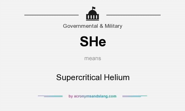 What does SHe mean? It stands for Supercritical Helium