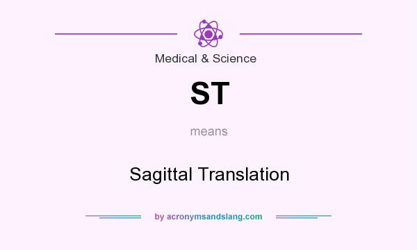 What does ST mean? It stands for Sagittal Translation