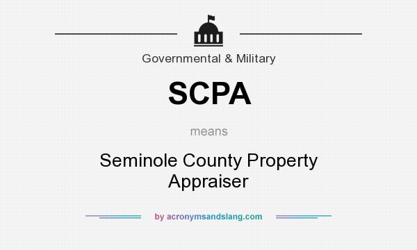 What does SCPA mean? It stands for Seminole County Property Appraiser