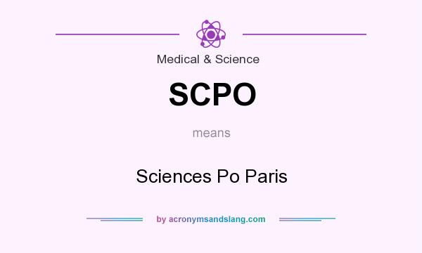 What does SCPO mean? It stands for Sciences Po Paris