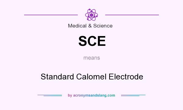 What does SCE mean? It stands for Standard Calomel Electrode