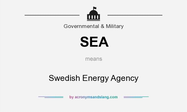 What does SEA mean? It stands for Swedish Energy Agency
