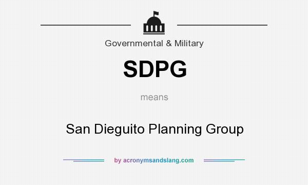 What does SDPG mean? It stands for San Dieguito Planning Group