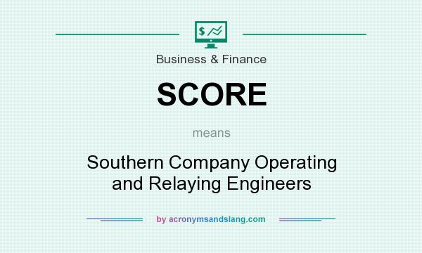 What does SCORE mean? It stands for Southern Company Operating and Relaying Engineers