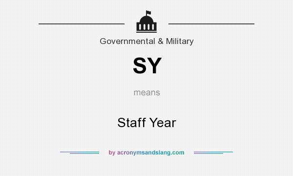 What does SY mean? It stands for Staff Year