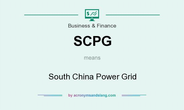 What does SCPG mean? It stands for South China Power Grid