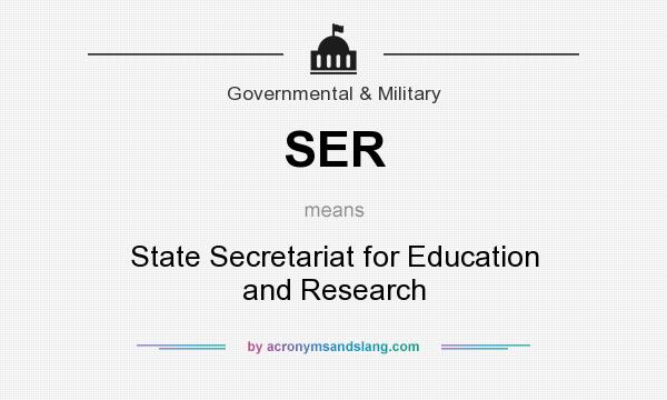 What does SER mean? It stands for State Secretariat for Education and Research