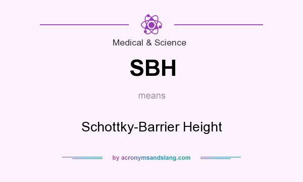 What does SBH mean? It stands for Schottky-Barrier Height