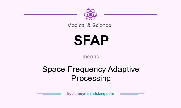 What does SFAP mean? It stands for Space-Frequency Adaptive Processing