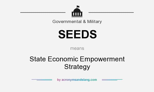 What does SEEDS mean? It stands for State Economic Empowerment Strategy