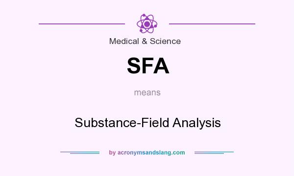 What does SFA mean? It stands for Substance-Field Analysis