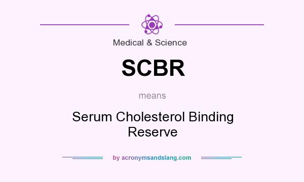 What does SCBR mean? It stands for Serum Cholesterol Binding Reserve