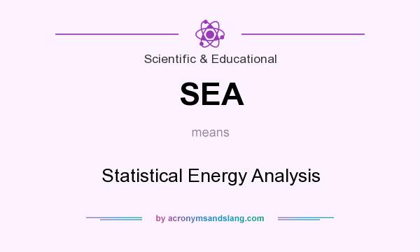 What does SEA mean? It stands for Statistical Energy Analysis