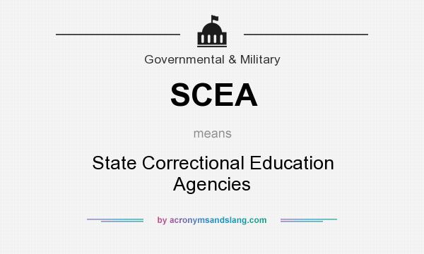 What does SCEA mean? It stands for State Correctional Education Agencies