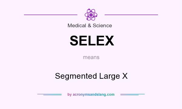 What does SELEX mean? It stands for Segmented Large X