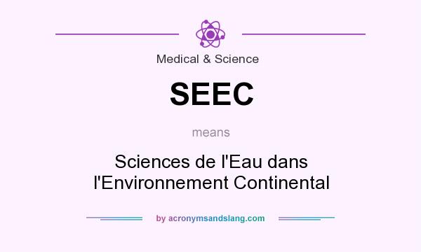 What does SEEC mean? It stands for Sciences de l`Eau dans l`Environnement Continental