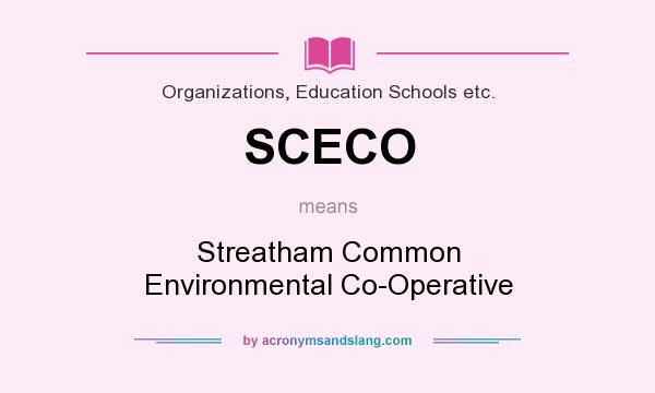 What does SCECO mean? It stands for Streatham Common Environmental Co-Operative