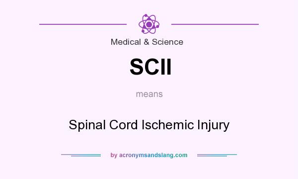 What does SCII mean? It stands for Spinal Cord Ischemic Injury