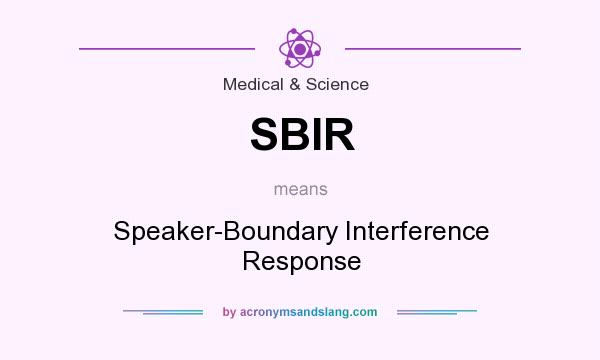 What does SBIR mean? It stands for Speaker-Boundary Interference Response