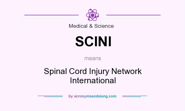 What does SCINI mean? It stands for Spinal Cord Injury Network International