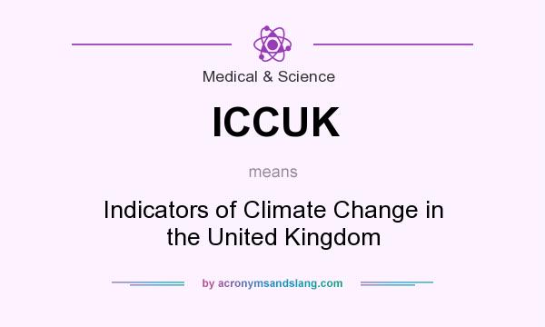 What does ICCUK mean? It stands for Indicators of Climate Change in the United Kingdom