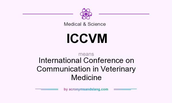 What does ICCVM mean? It stands for International Conference on Communication in Veterinary Medicine