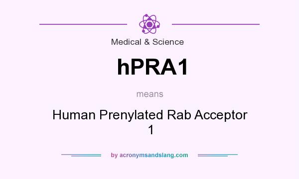 What does hPRA1 mean? It stands for Human Prenylated Rab Acceptor 1