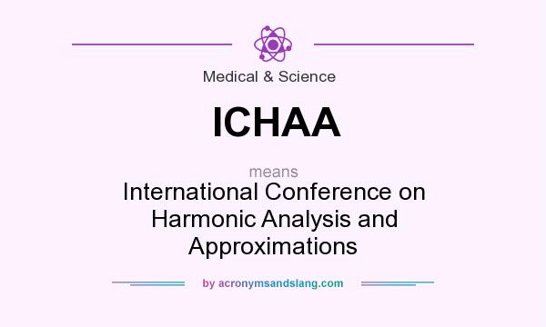 What does ICHAA mean? It stands for International Conference on Harmonic Analysis and Approximations