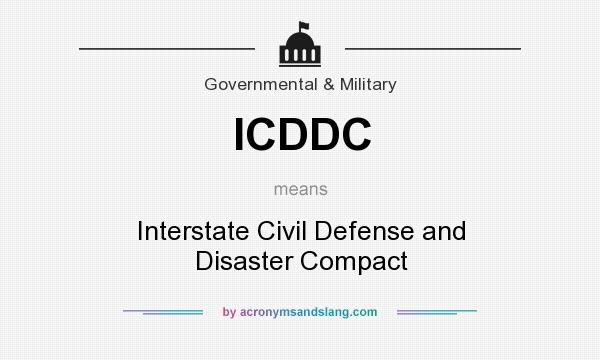 What does ICDDC mean? It stands for Interstate Civil Defense and Disaster Compact