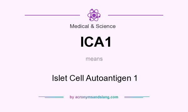 What does ICA1 mean? It stands for Islet Cell Autoantigen 1