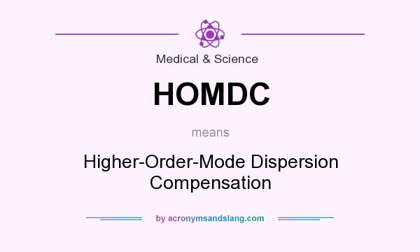 What does HOMDC mean? It stands for Higher-Order-Mode Dispersion Compensation