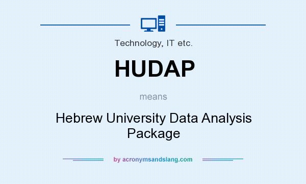 What does HUDAP mean? It stands for Hebrew University Data Analysis Package