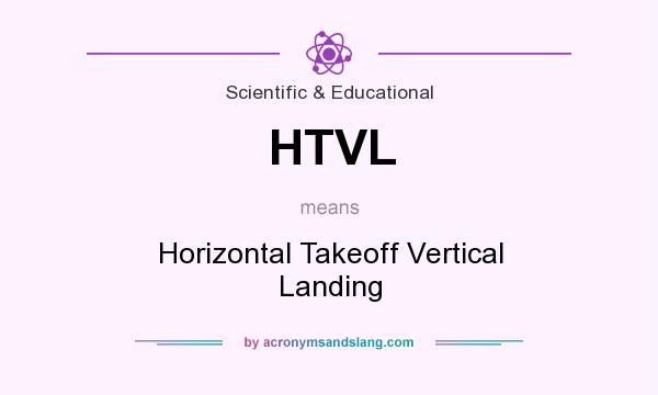 What does HTVL mean? It stands for Horizontal Takeoff Vertical Landing